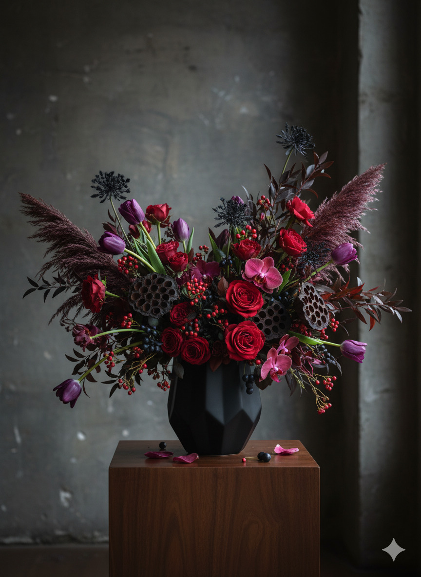 Signature floral design showcasing artistic arrangement style