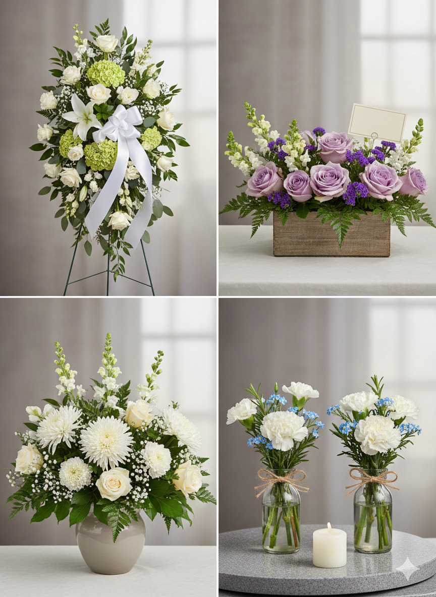 Thoughtful sympathy and memorial flower arrangements